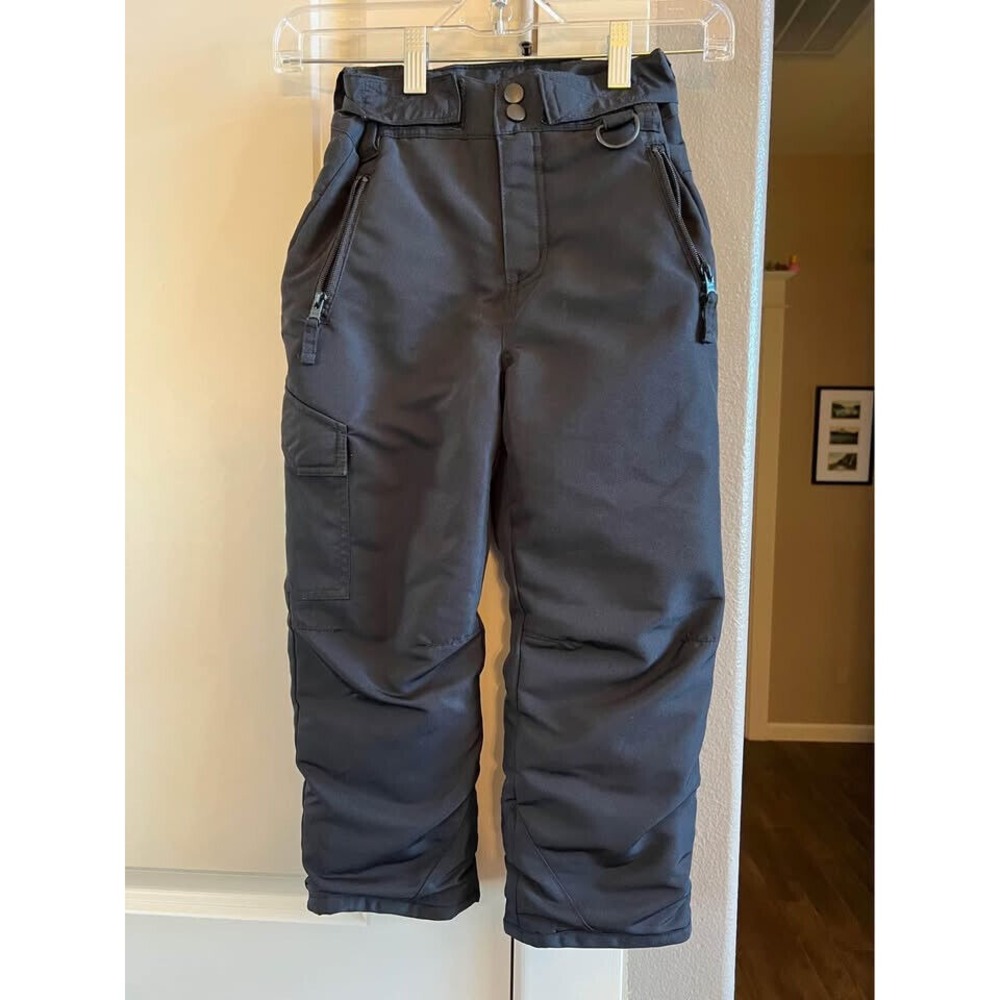 Unisex Kids Warm Insulated Roebuck & Co. Black Snow Pants-Size‎ Medium (5/6)